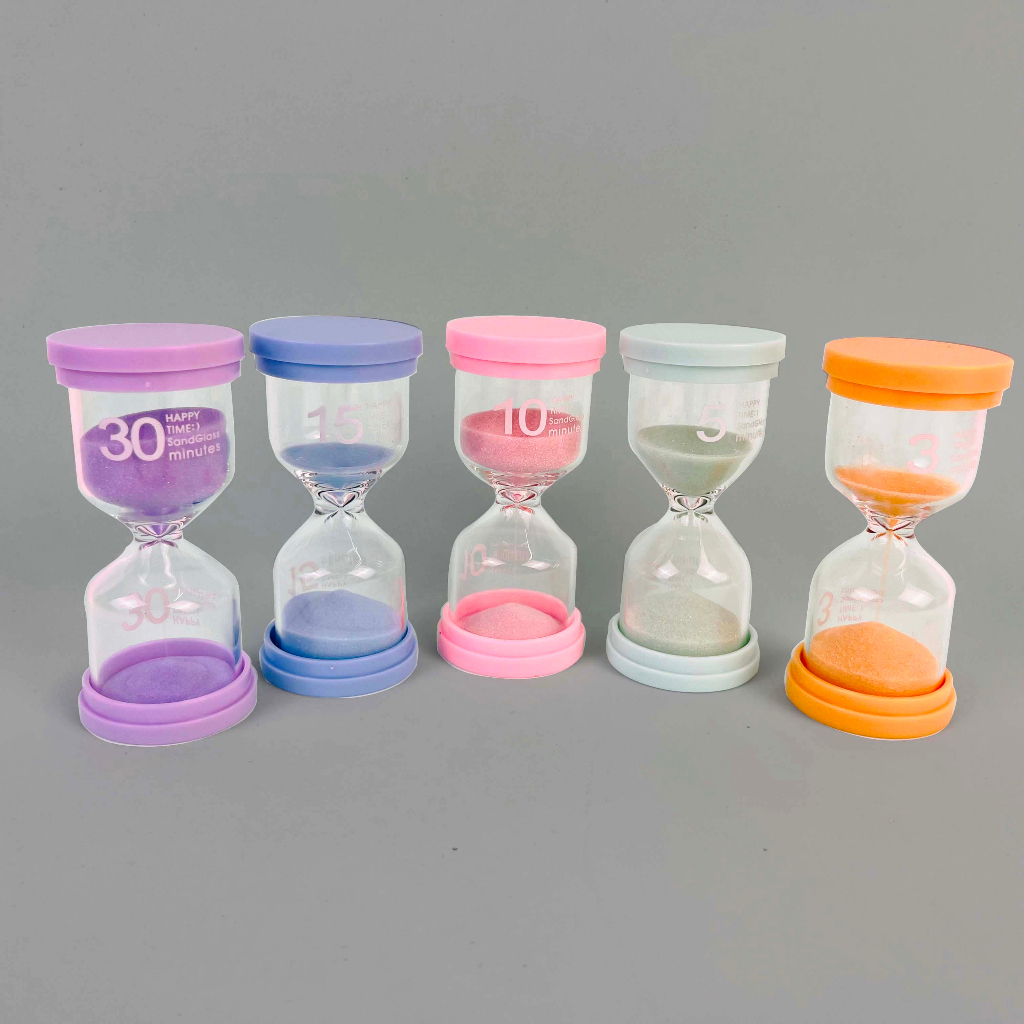 Temporizador De Areia Ampulheta De Plástico 3/5/10/15/30 Minutos - Allmini