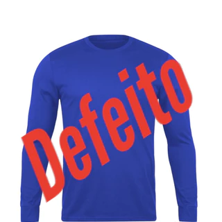 Camiseta Manga Longa 100% Algodão DEFEITO Promoção Confortável Dia dia Tradicional Blusa de frio Camisa de Manga Casual