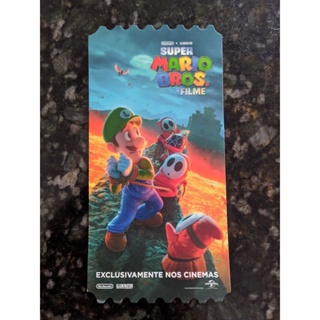 ÚLTIMAS UNIDADES Ticket Colecionável - Ingresso Super Mario Bros O Filme  CARD COLECIONÁVEL OFICIAL