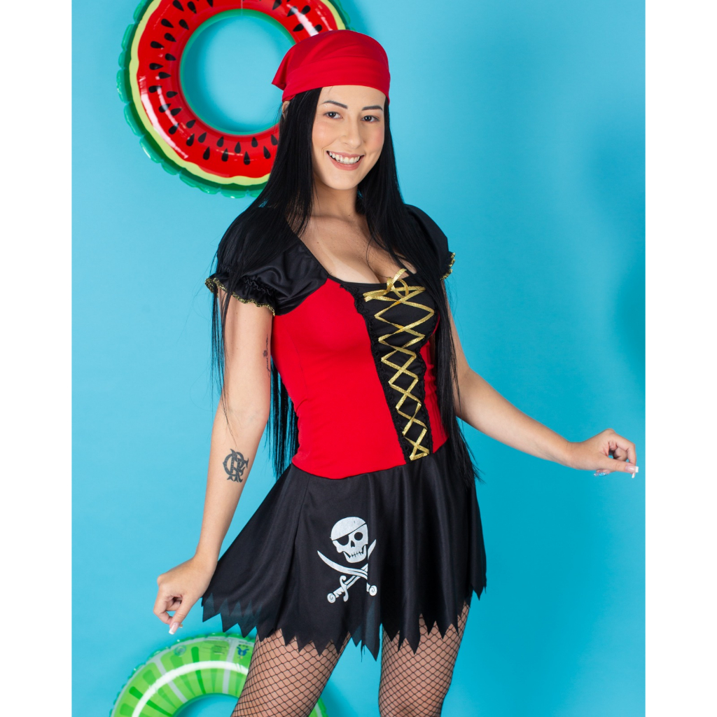 Fantasia Pirata do Caribe Adulto Feminino