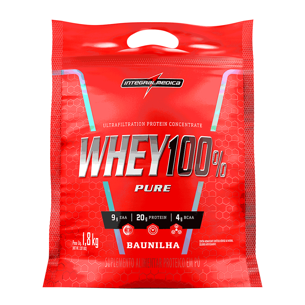 Whey Protein 100% Concentrado – Whey 100% Pure (refil) 1,8kg IntegralMedica