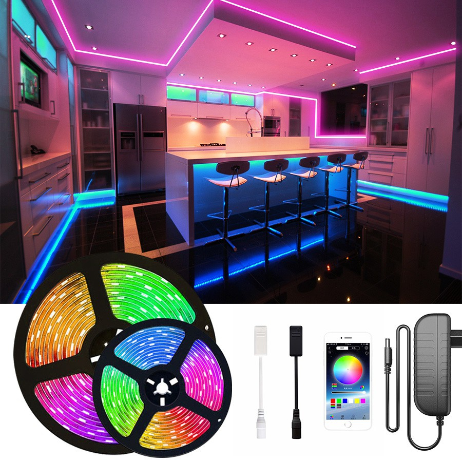 Fita Led 5050 Rgb Colorida A Prova Dagua Luz Led 5 Metros 5m Ultra