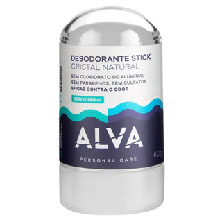 Desodorante Krystall Stick Sensitive Alva Natural Vegano Mini 60g Importado sem Alumínio/Perfume