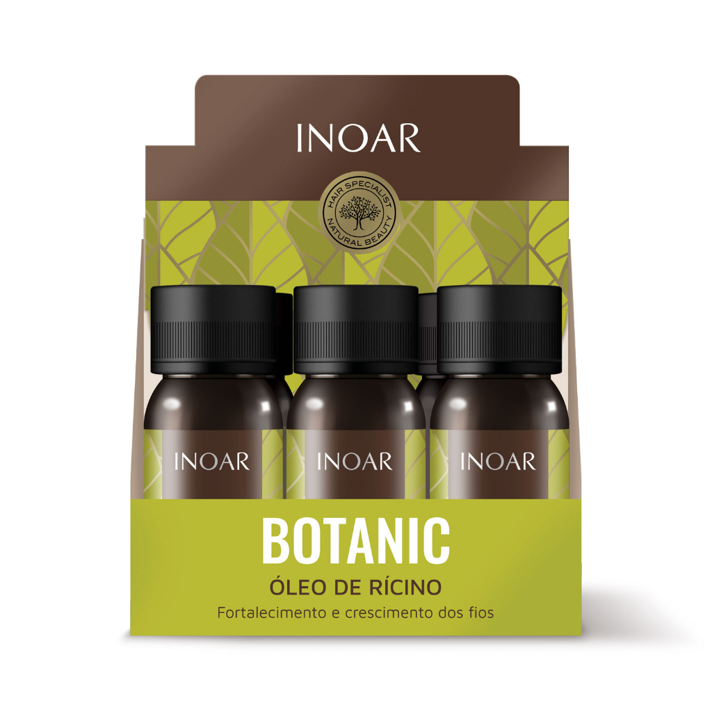 Kit Inoar Botanic Óleo De Rícino - Óleo Capilar 6x30ml | Shopee Brasil
