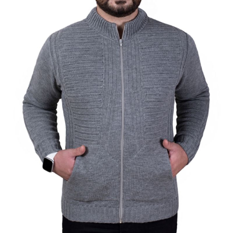 Suéter Masculino Blusa Masculina De Frio Com Ziper e Bolsos Grossa
