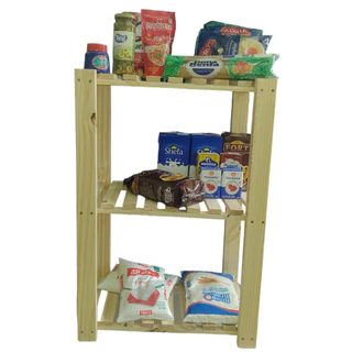 *PROMOÇÃO* Estante Multiuso Madeira Pinus Rack Móvel (3 PRATELEIRAS)