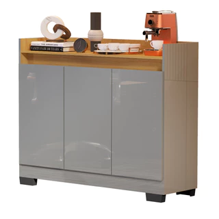 Rack Aparador Buffet Cantinho Café Retrô 3 Portas Ryzen Novo Modelo Lançamento
