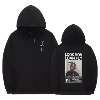 Blusa Moletom Travis Scott Cactus Jack Look Mom I Can Fly Music