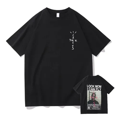 Camisa Camiseta Travis Scott Cactus Jack Look Mom I Can Fly Music