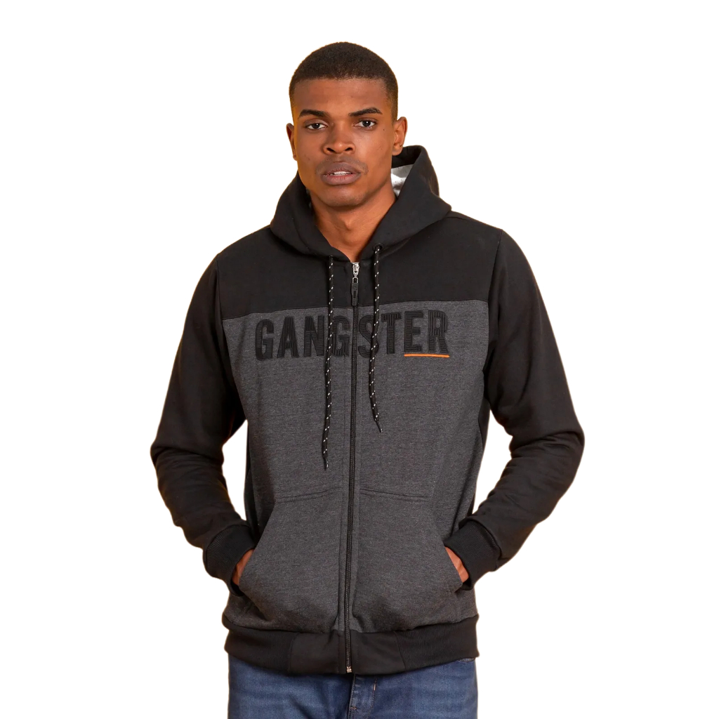 Blusa De Frio Moletom Jaqueta Canguru Aberta Com Capuz Gangster Original Promoção!!!