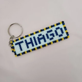 chaveiro com nome personalizado em perler beads