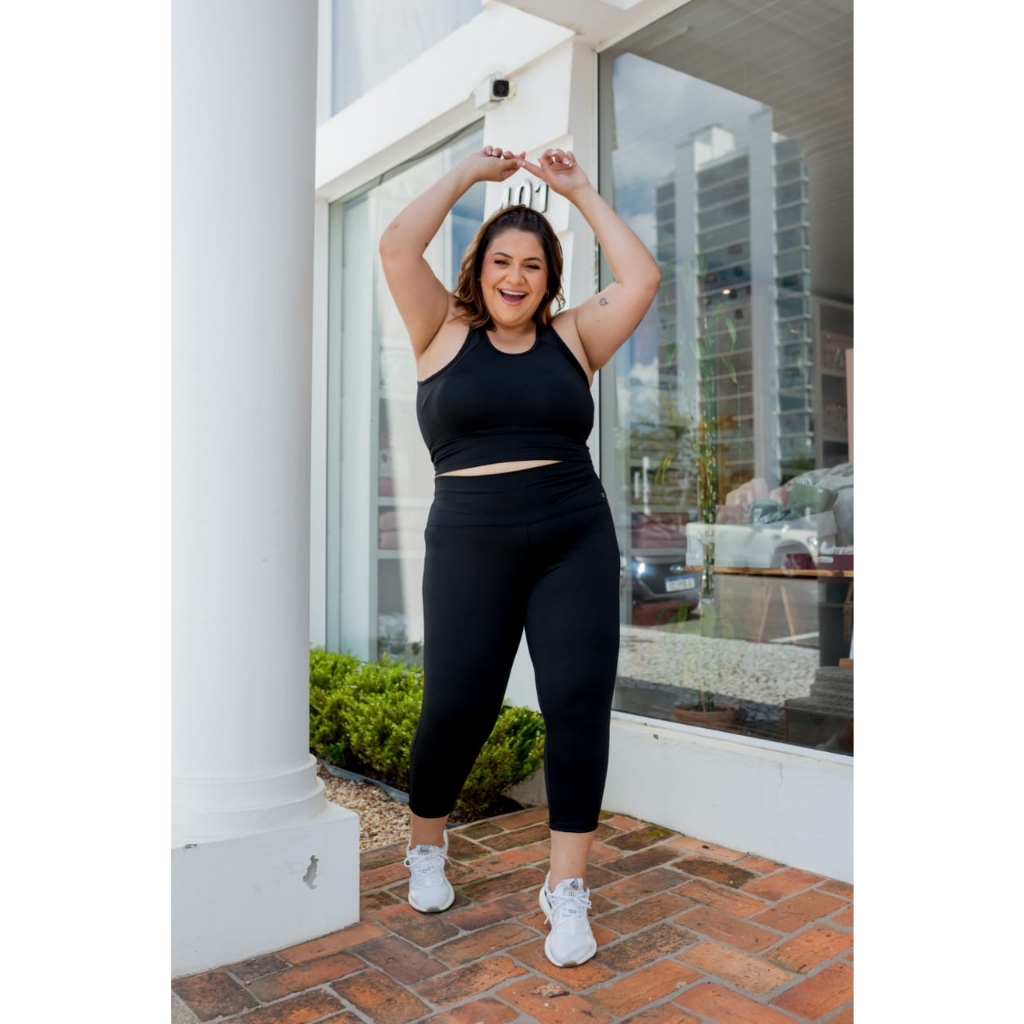 Calça Legging Academia Plus Size Básica Cigarreti 020 - Físico Fitness