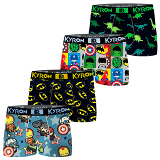 4 Pcs/set Boys Underwear Algodão Homem-Aranha Pokemon Pikachu