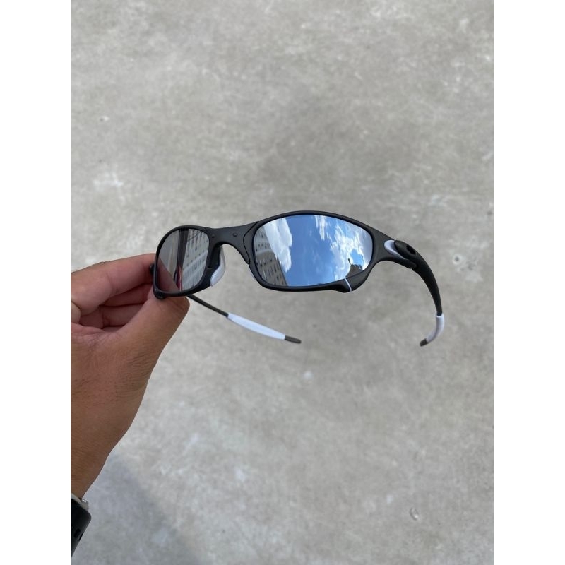 Óculos Oakley Juliet Preto/Branco Lente Liquid Metal