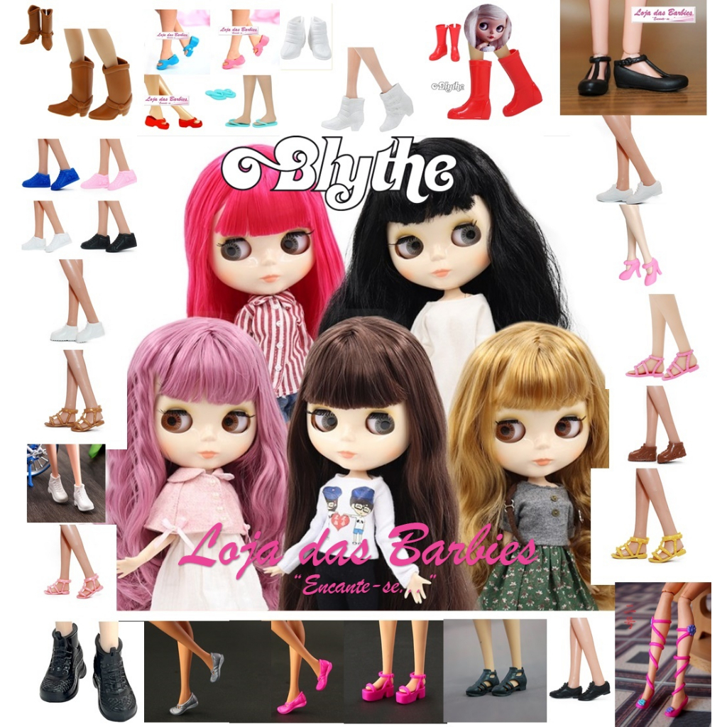 1 Par De Sapato Para Boneca Blythe Pullip Pé Reto Plano Tênis Escolha ...