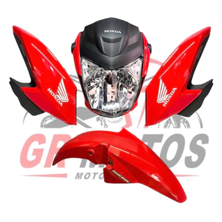KIT CARENAGEM MOD HONDA CG FAN160 22/24 COR VERMELHO PEROLIZADO