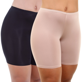 Kit Com 4 2 1 Short Para Usar Debaixo Do Vestido Anagua Preto E Chocolate