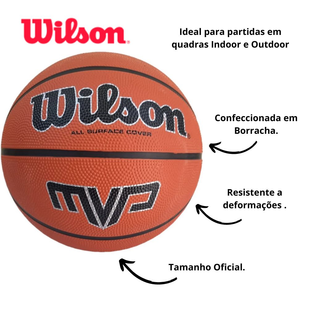 Bola De Basquete Wilson MVP Tam 7 Natural 