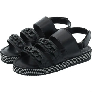 sandália Papete Flatform Tratorada Sola de Gorgorão 2 Tiras