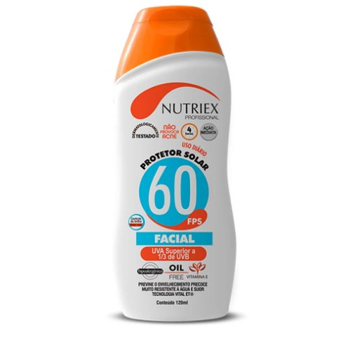 Protetor Solar Facial FPS 60 120 Ml - Nutriex