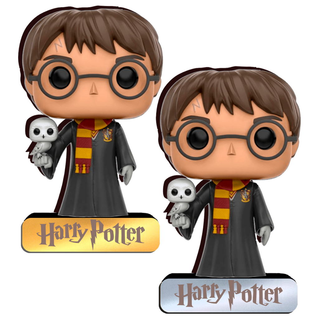 Totem Harry Potter Mdf Adesivado Enfeite Nerd Geek Colecionável Boneco Pop Plaquinha Acrílico Espelhado 31 Harry Potter w Hedwig