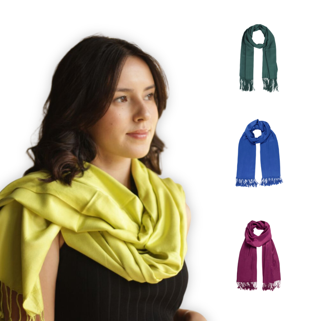 Cachecol Grosso 220g Várias Cores Lenço Pashimina Xale Echarpe Poncho ...