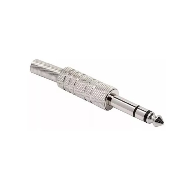 Kit 10 Plug P10 Conector Stereo Metálico