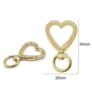 Argola Articulada Coração Tassel 45mm X 25mm RO:151502 Com 2 Und