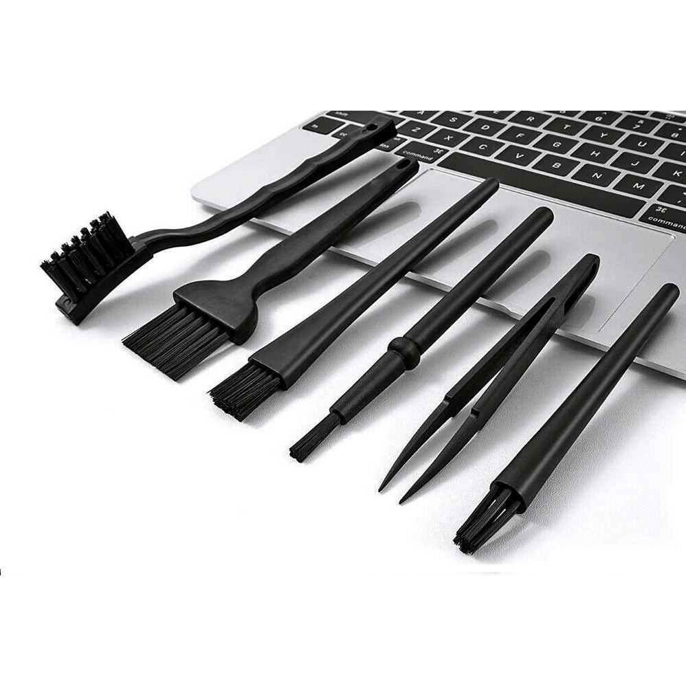 Kit 6 Pincel Escova Antiestática Esd Limpeza Pc Celular