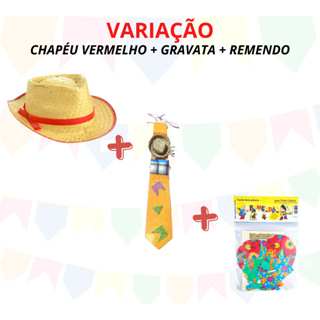 Kit Junino Chapéu Malandrinho e Gravata Xadrez Festa junina em Promoção na  Americanas