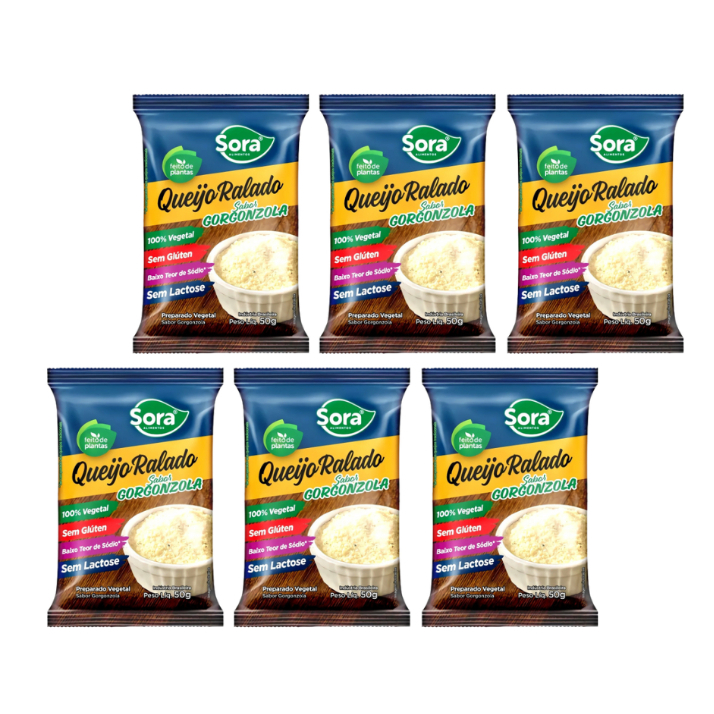 Queijo Ralado Gorgonzola Vegetal Sora 50g - Vegano - Loja Vegana