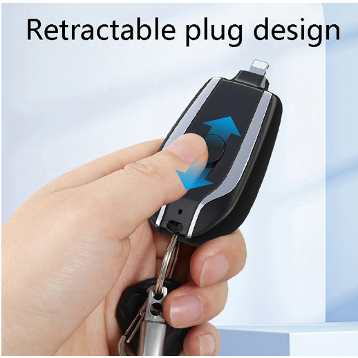 Mini Power Bank Emergenza 1500mAh Portachiavi - Caricabatterie Portatile Android Type-C