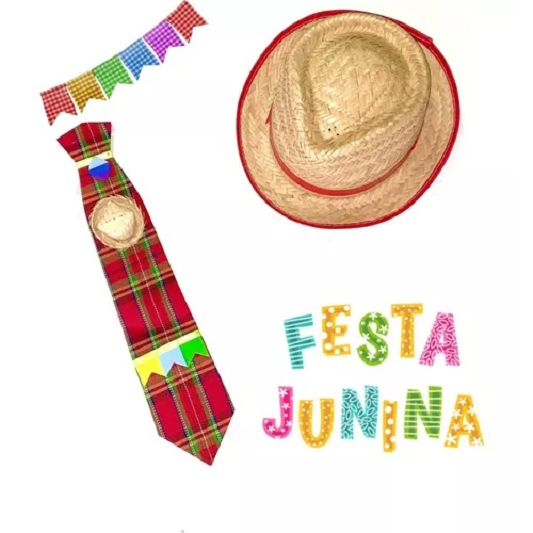 Kit Junino Chapéu Malandrinho e Gravata Xadrez Festa junina em Promoção na  Americanas