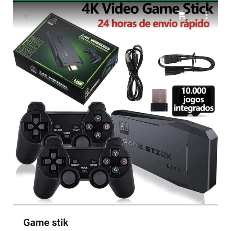 CONSOLE - GAME STICK COM 3500 JOGOS (CONTROLES COM FIO)