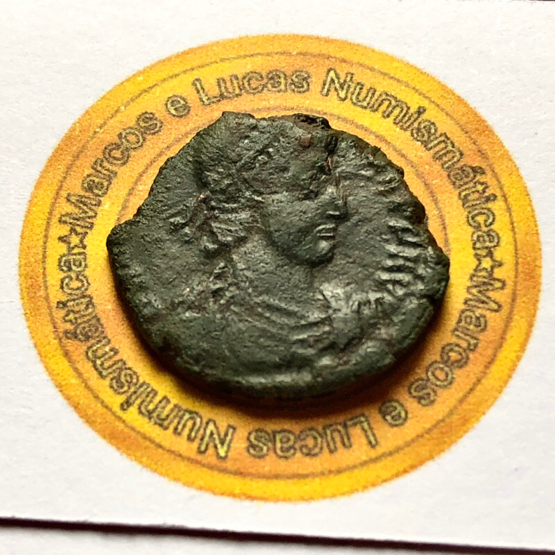 Autêntica Moeda romana em bronze, Follis do século IV/V d.C 02 | Shopee ...