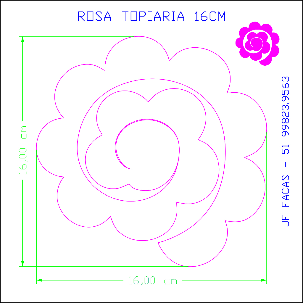 Faca para corte vinco Flor Topiaria 16cm | Shopee Brasil