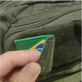 Patch De Bandeira do Brasil Para Mochila Velcro