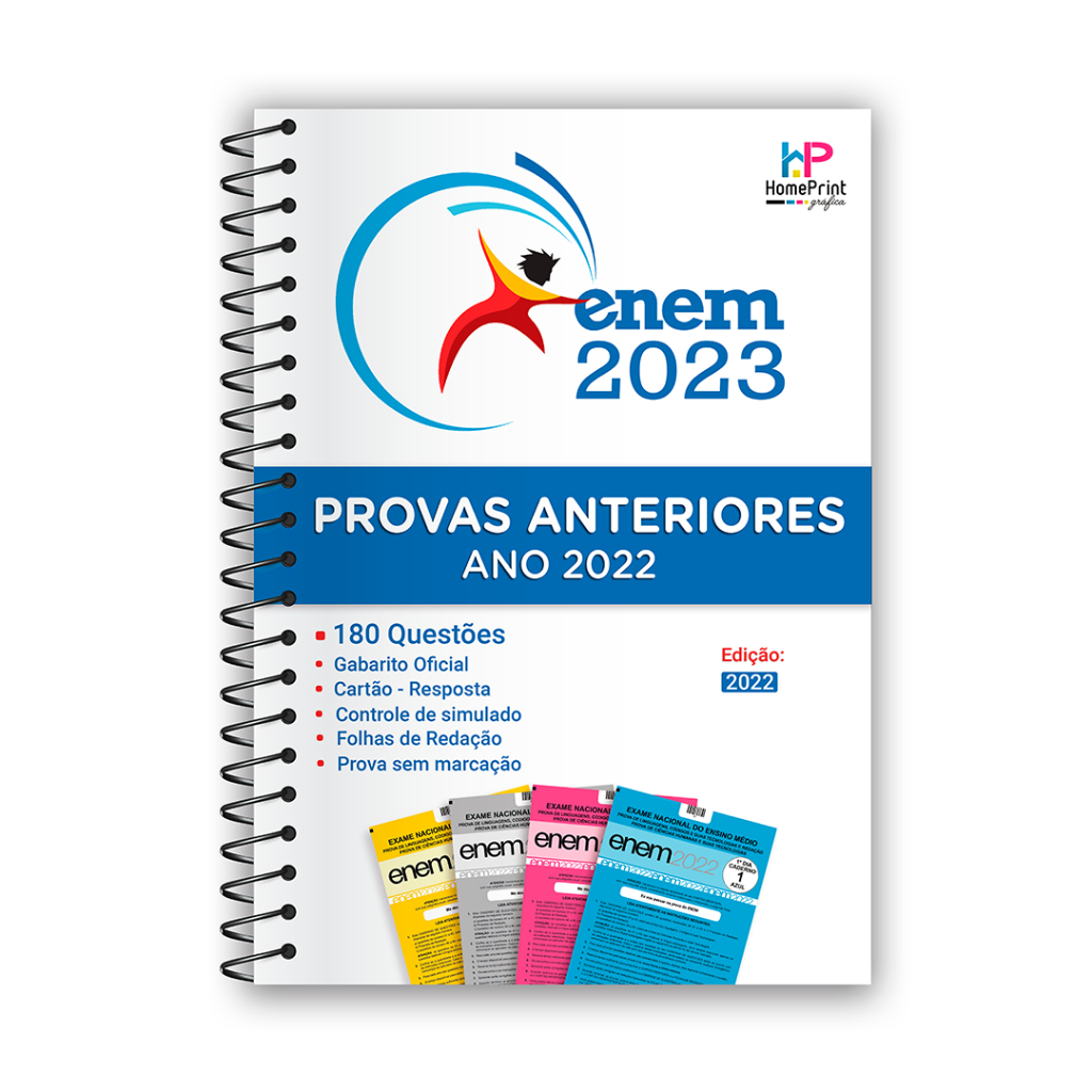 Enem Com a Ultima Prova 2022+ Gabarito + Folha de Redação | Shopee Brasil