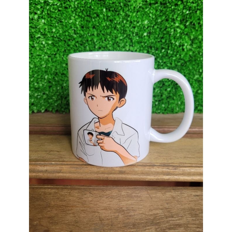 Caneca Shinji Ikari Anime Desenho Neon Genesis Evangelion EVA presente criativo Colecionável Geek Nerd Otaku Mangá