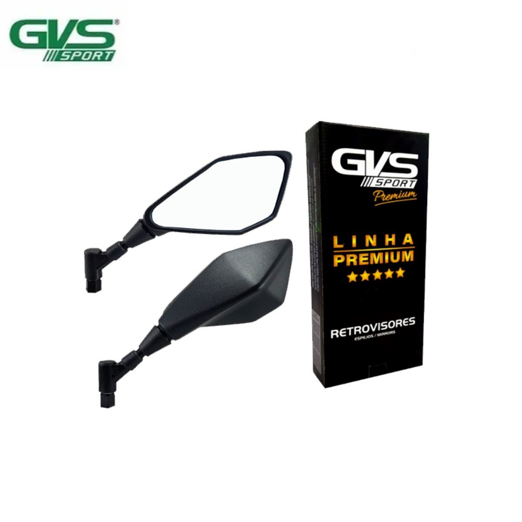 Retrovisor Gvs Modelo Kawasaki Z Giro Lente Convexa Para Motos Honda E Yamaha Shopee Brasil