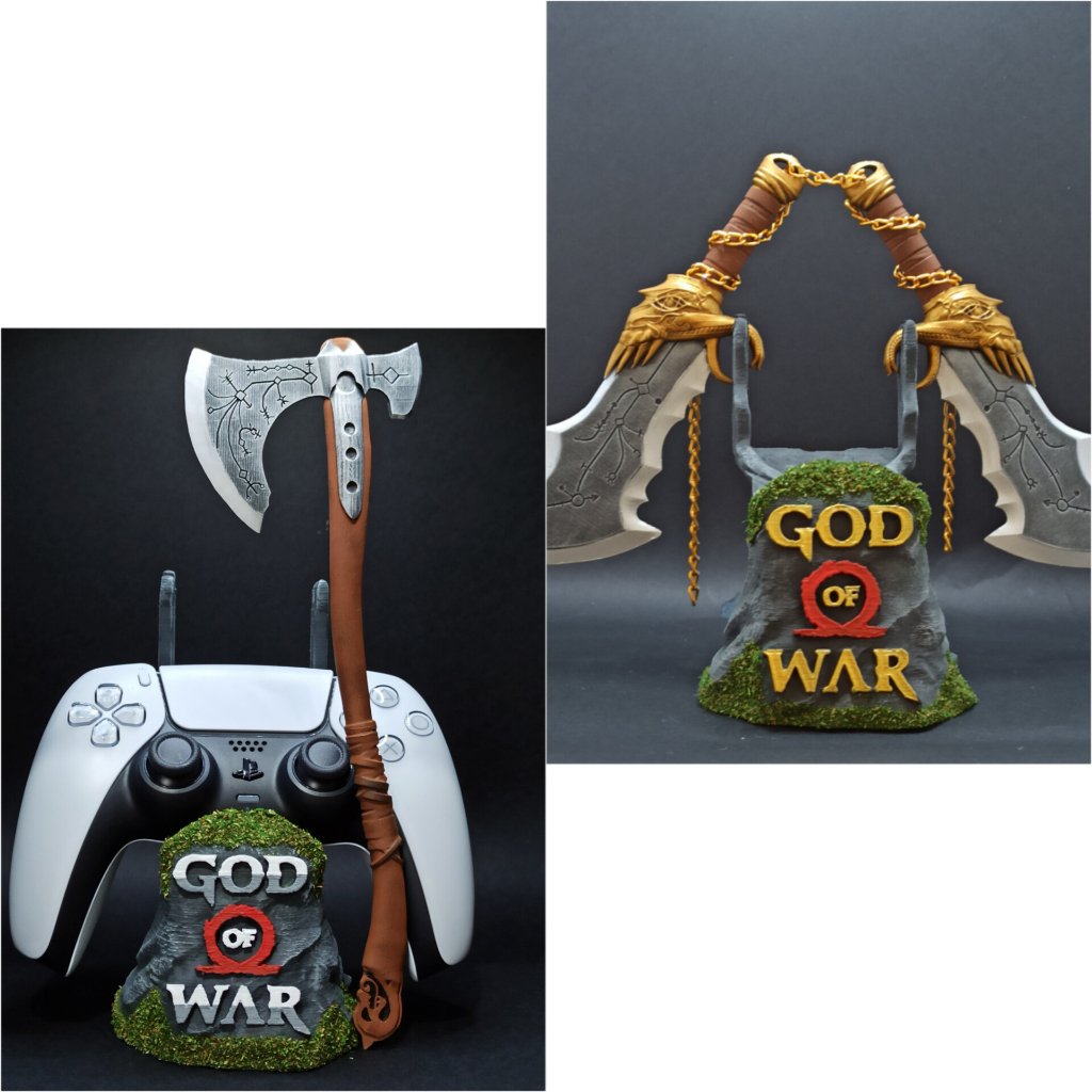 Kit 2 Suportes Para Controle PS5/PS4 GOD OF WAR
