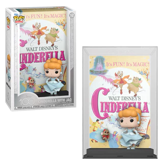FUNKO POP MOVIE POSTERS DISNEY 100TH- CINDERELLA WITH JAQ 12 (67498) NOVO ORIGINAL em Oferta na Shopee