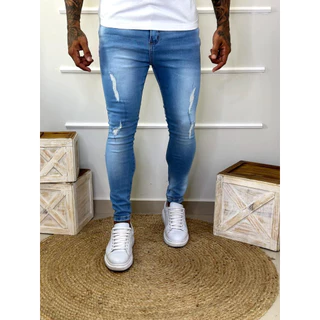 Calça Masculina Jeans Com Lycra SUPER SKINNY