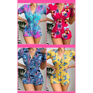 Pijama Macaquinho stitch babydoll sale