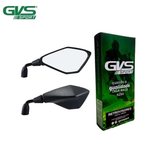 Retrovisor GVS Modelo Kawasaki Z400 Haste Curta 90 Graus Lente Plana Para Motos Honda
