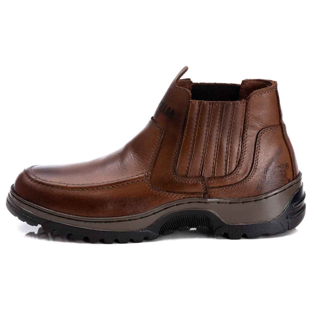 Bota Masculina Botina Caterpillar Cano Curto Palmilha Gel P.U