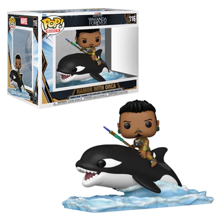 FUNKO POP RIDES MARVEL BLACK PHANTER: WAKANDA FOREVER - NAMOR W/ORCA 116 em Oferta na Shopee
