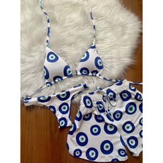 Biquíni kit 3 peças . Triquine. Biquíni e shorts.