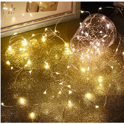 Fio Fada Cordão Luz Leds 2 Metros Díodo Emissor De Luz Reutilizável Segurança Leds Decoração Promoção