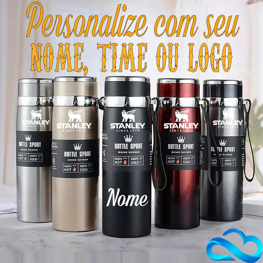GARRAFA 1 Litro COM SEU NOME - STANLEY LANCAMENTO 2023 TERMICA 1 Litro ...